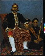 unknow artist Oil painting depicting Raden Wangsajuda, patih of Bandung, West Java china oil painting artist